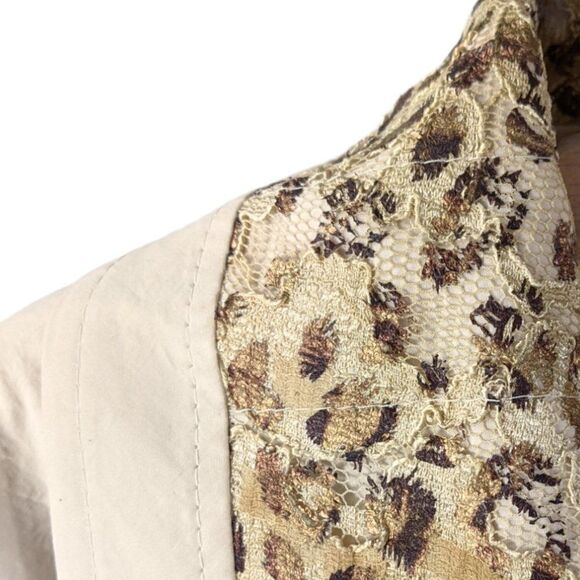 Exclusive Cream Colored Leopard Print Jacket - Picture 4 of 12